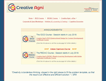 Tablet Screenshot of creativeagni.com